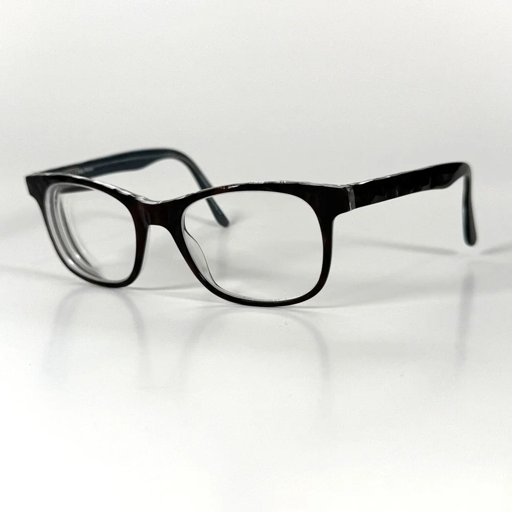 VERA WANG V347 TO Eyeglasses Frame Only 51-19-137 Black Texturized 59 Handmade
